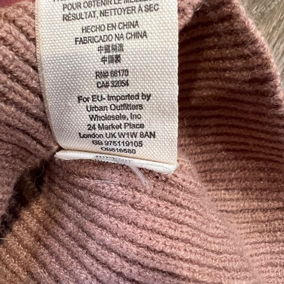 Free People Softly Structured Oversized Tunic Dusty Mauve Sz L Winter Cozy Soft - Picture 12 of 14